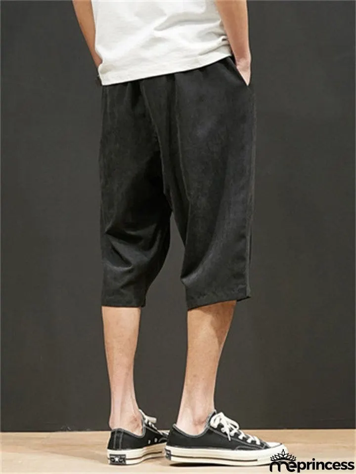 Male Cozy Loose Skin-friendly Drawstring Shorts