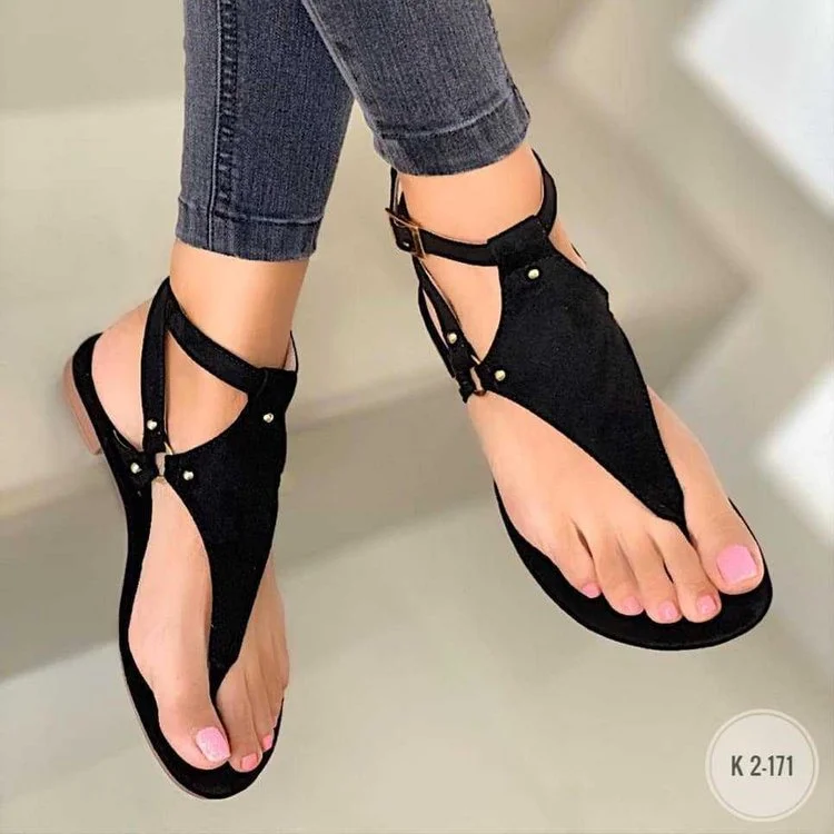 Breakj Breakj Sandals Women's 2025 Summer New Flat Bottom Casual Clips Big Size Beach Sandals Light And Comfortable