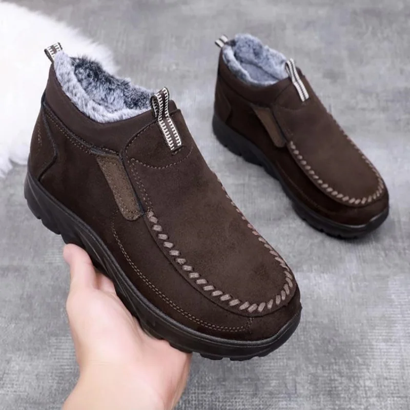 💥The warmest shoes💥Men's Winter Warm Wide Head Non-Slip Waterproof Slip-On Snow Boots