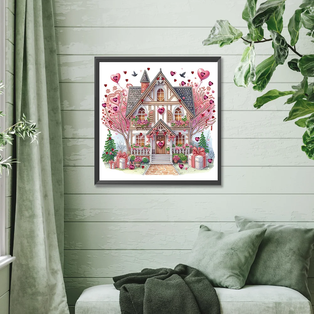 Diamond Painting - Partial Special Shaped Drill - Love House(Canvas|30*30cm)