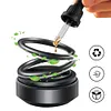 Solar Powered Aroma Diffuser Rotating Suspension Double Ring Car Perfume for Car