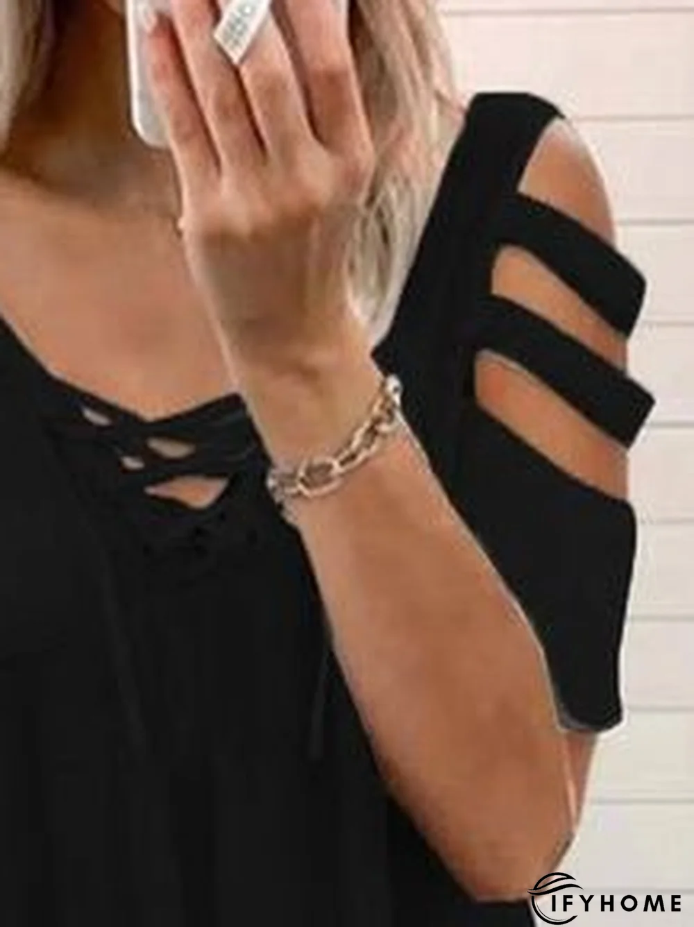 Boho Floral V Neck Short Sleeve Top | IFYHOME