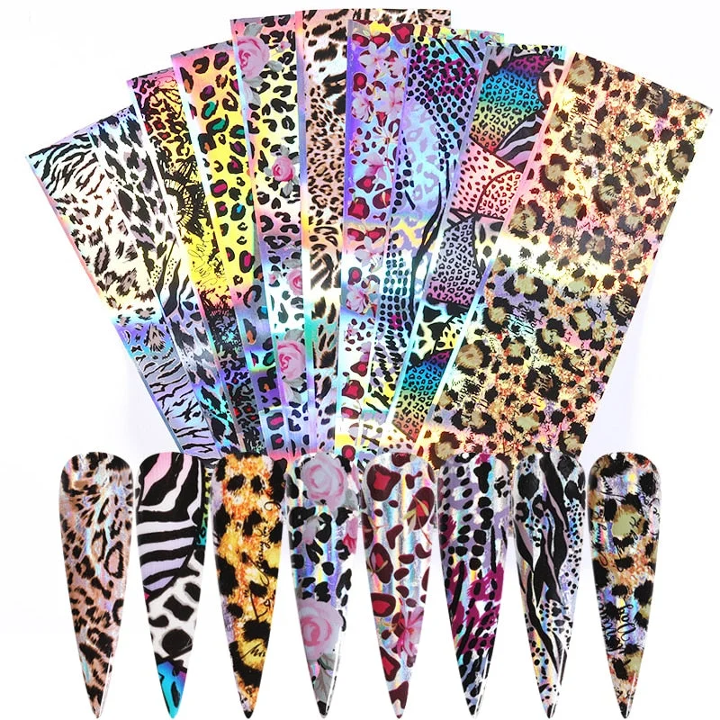 Christmas Of Foil Nail Art Stickers Set With Marble Flower Gilding Pattern Nail Transfer Decals Decorations Nail Accessories