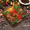 Christmas Candle DIY PU Diamond Painting Note Box with 160 Papers Memo Box