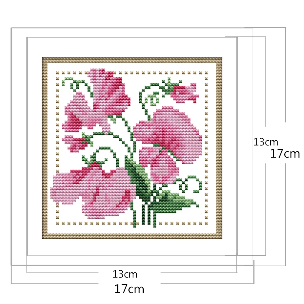 Partial Cross Stitch Kit April 14CT Counted DIY Needlework Decor (H426)