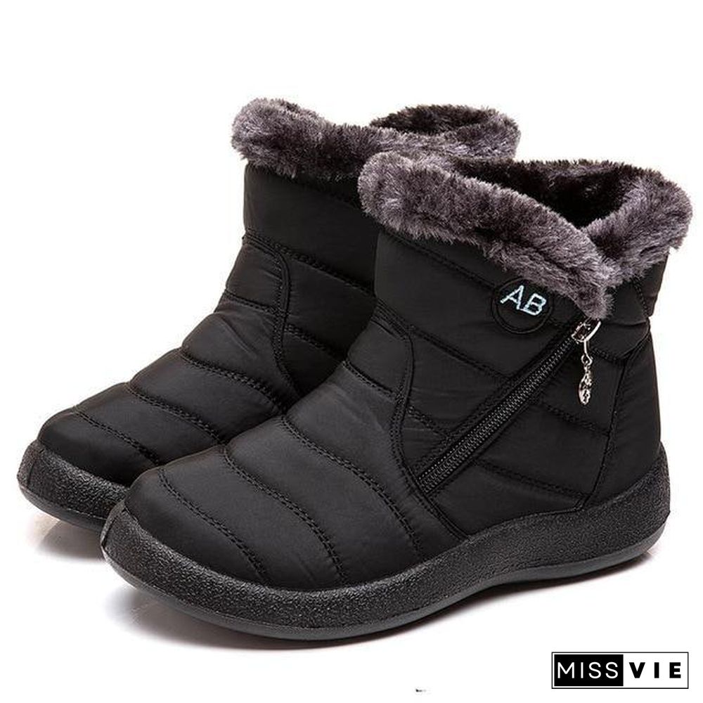 Womens Boots Fashionable Waterproof Snow Shoes For Winter. Casual Lightweight Ankle
