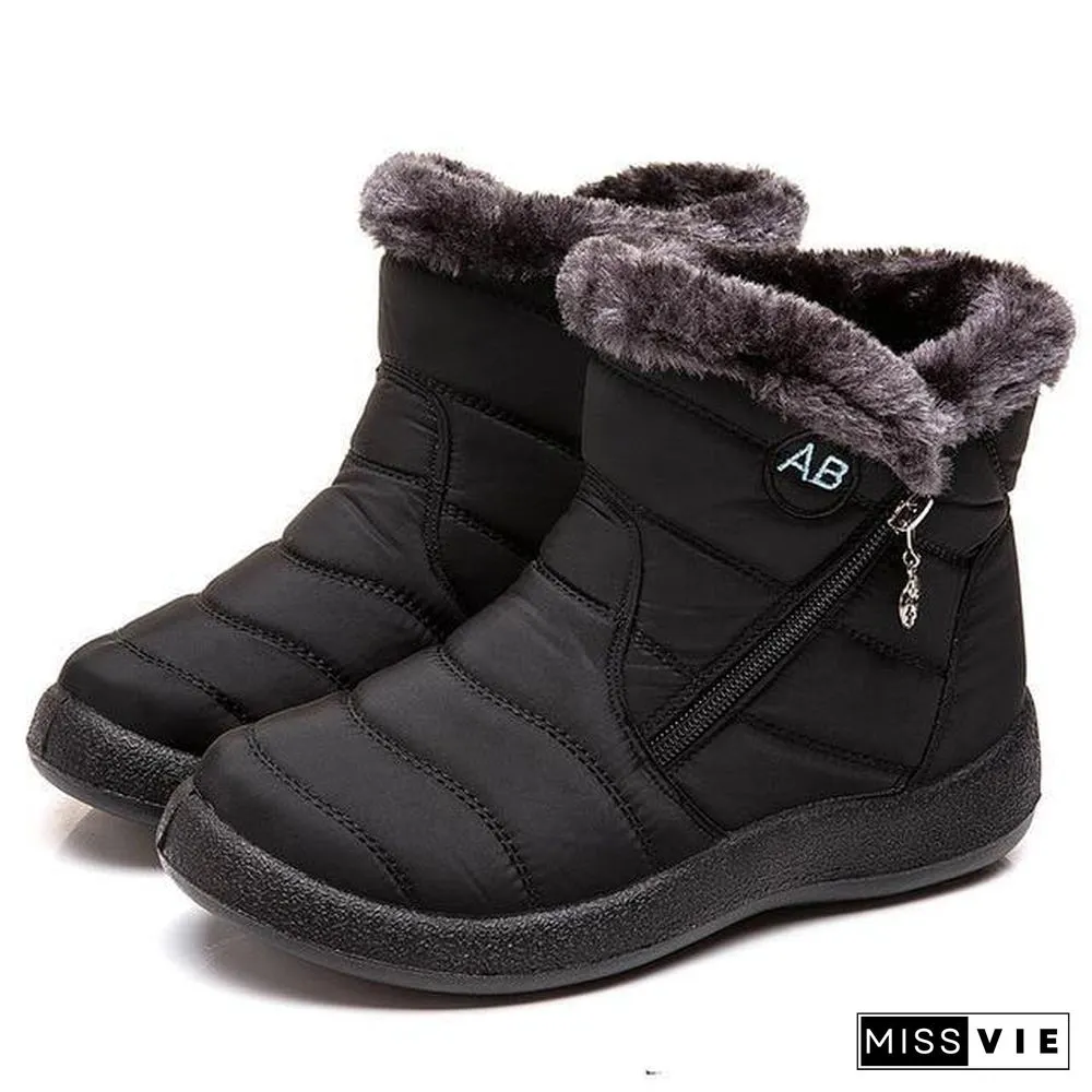 Womens Boots Fashionable Waterproof Snow Shoes For Winter. Casual Lightweight Ankle