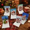 6pcs Diamond Painting Christmas Greeting Card Kits with Envelopes for Family Friend Gifts