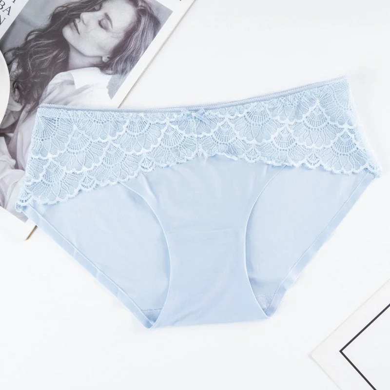 Fashion Lace Underwear Women Panties Briefs Traceless Comfortable Breathable Intimate Lingerie Female Seamless Ice Silk Panty