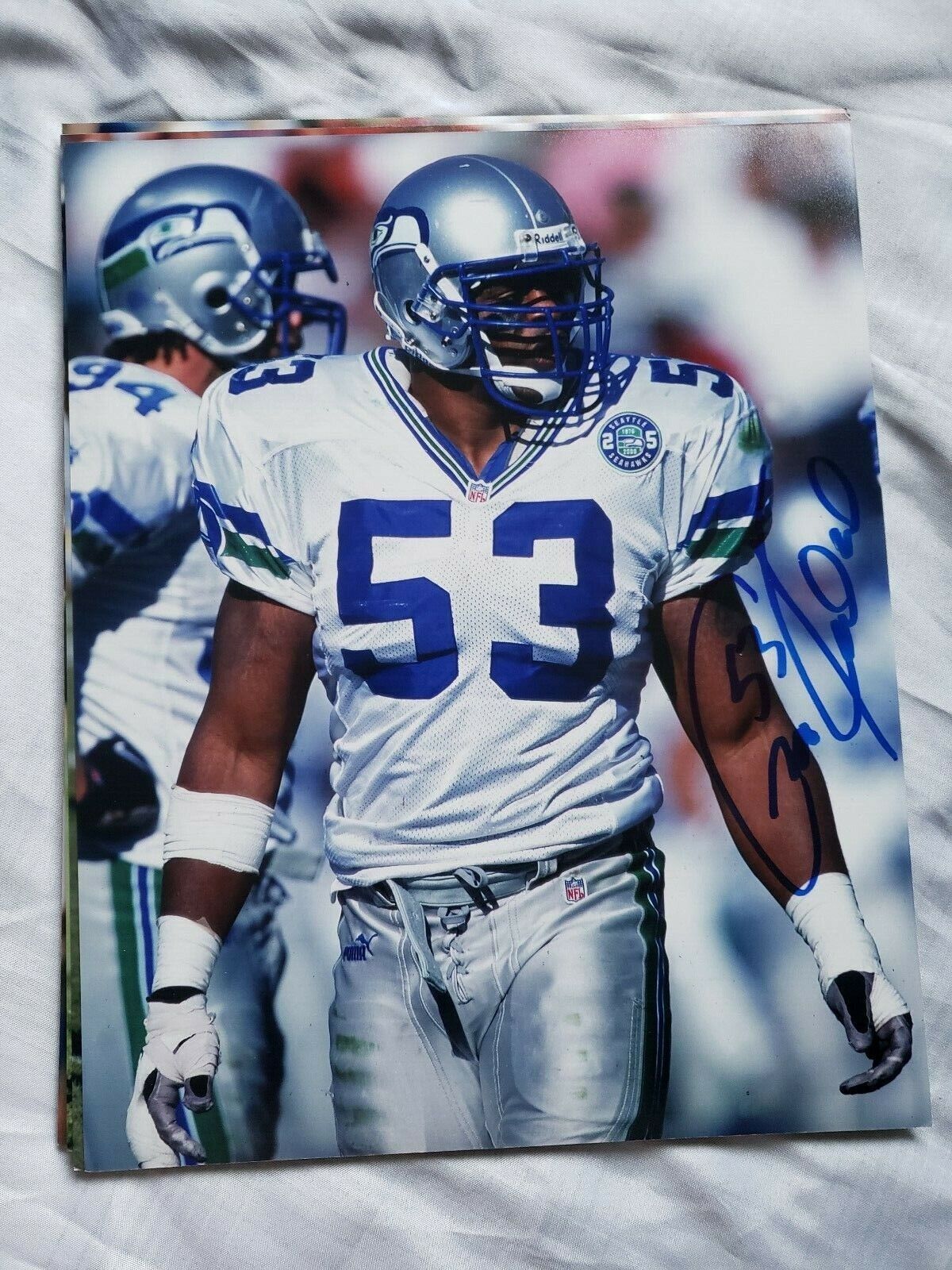 GEORGE KOONCE SEATTLE SEAHAWKS SIGNED AUTOGRAPHED 8X10 Photo Poster painting COA GB PACKERS