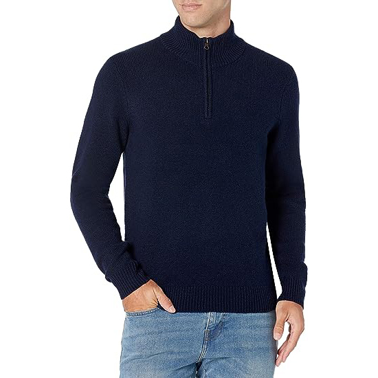 Unisonbust Men’s Mock Neck Sweater – Zipper Knit Warm Pullover for Winter Fashion  