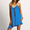Women's Spaghetti Strap Floral Print Sleeveless Beach Dress