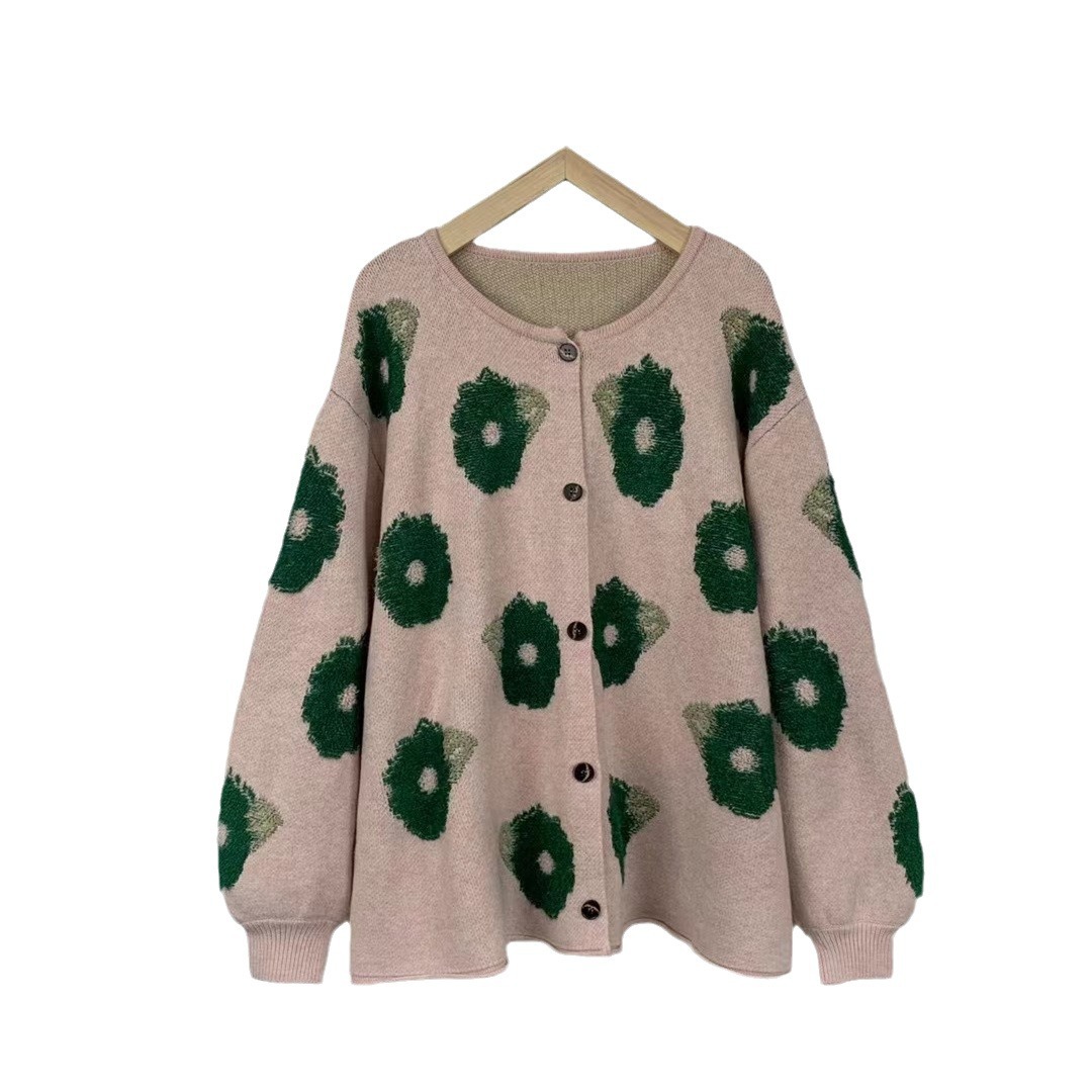 Chicfifth Sweater Women Winter Long Sleeve High Quality Autumn Vintage Top Knitted Cardigan