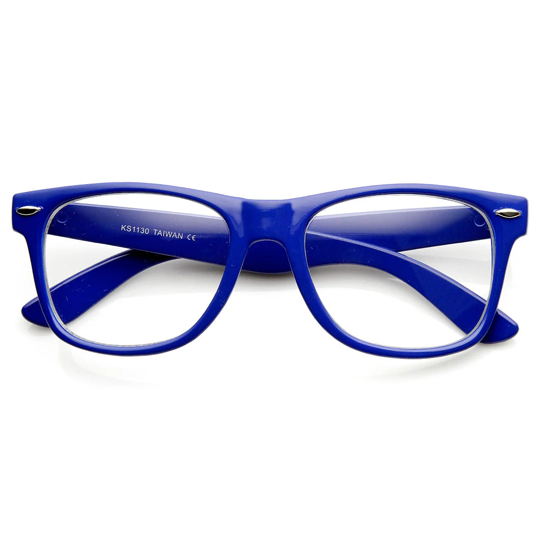 Retro Party Super Neon Color Horn Rimmed Style Eyeglasses Clear Lens Glasses
