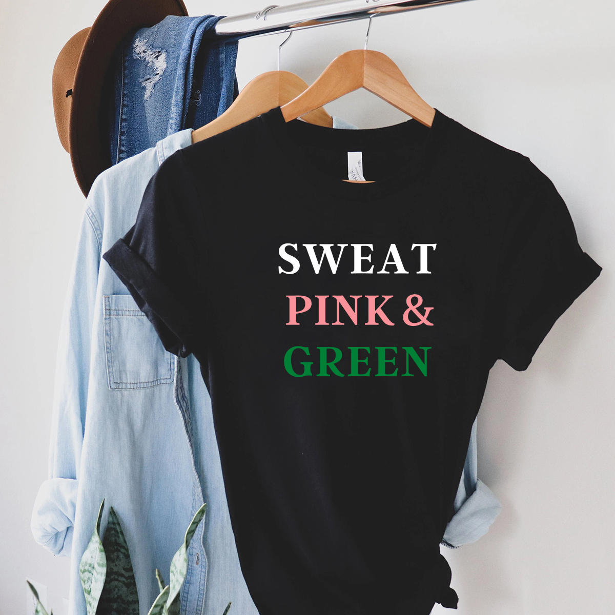 SWEAT PINK  & GREEN T-shirt