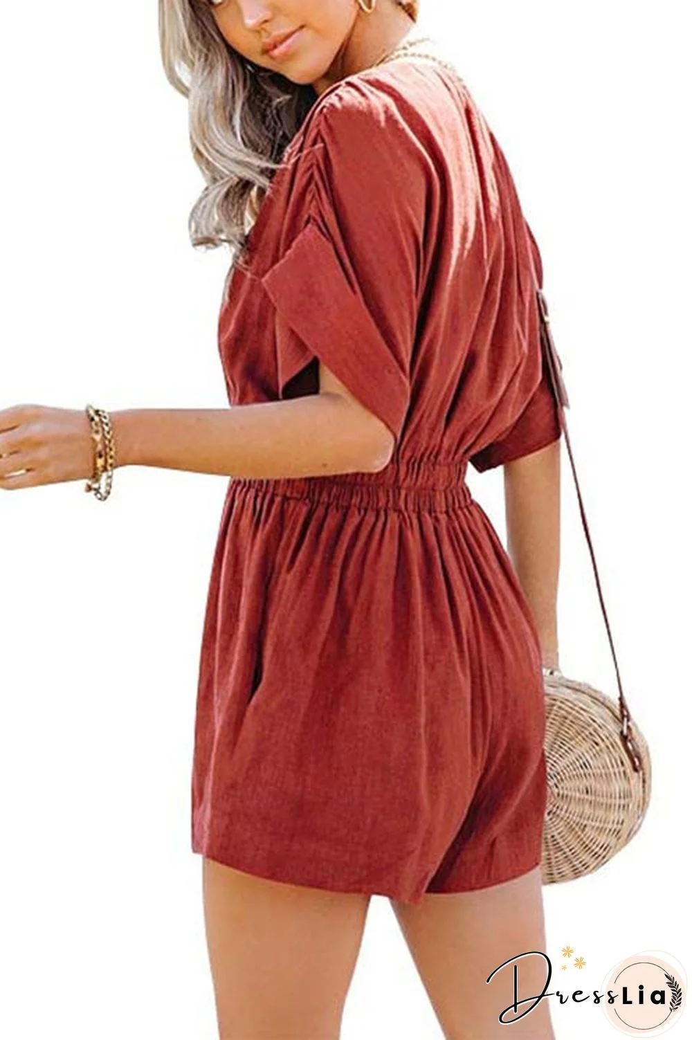 Any Occasion V Neck Bat Romper