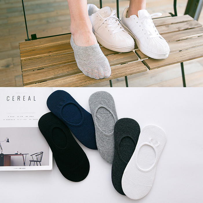 Men's low-top invisible non-slip cotton casual socks(10 pairs)