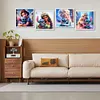 4-Piece Set - Stitch And Disney Princesses Series-Full Round Diamond Painting 30*30CM