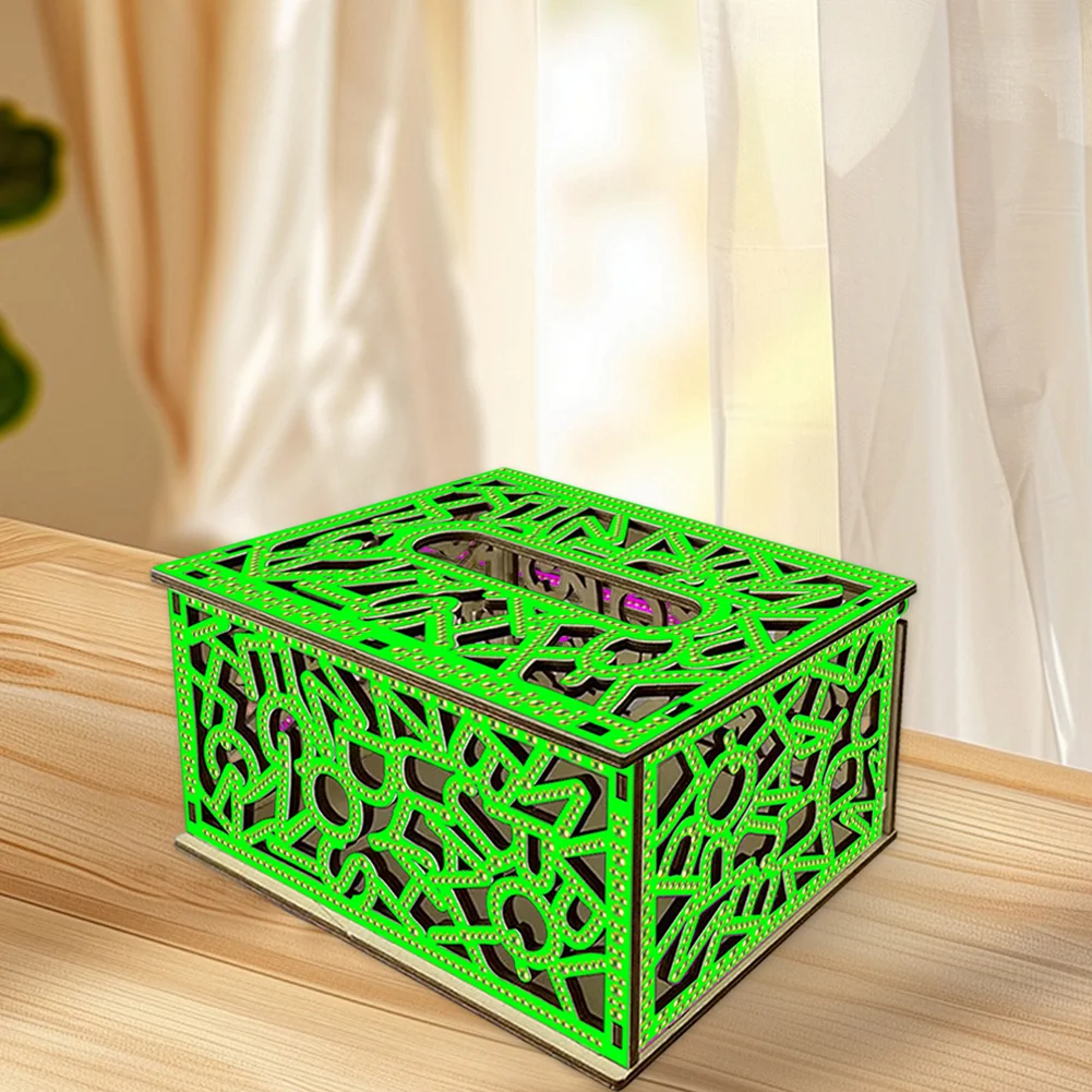 Diamond Painting Paper Towel Holder Napkin Dispenser for Beginners (Green)