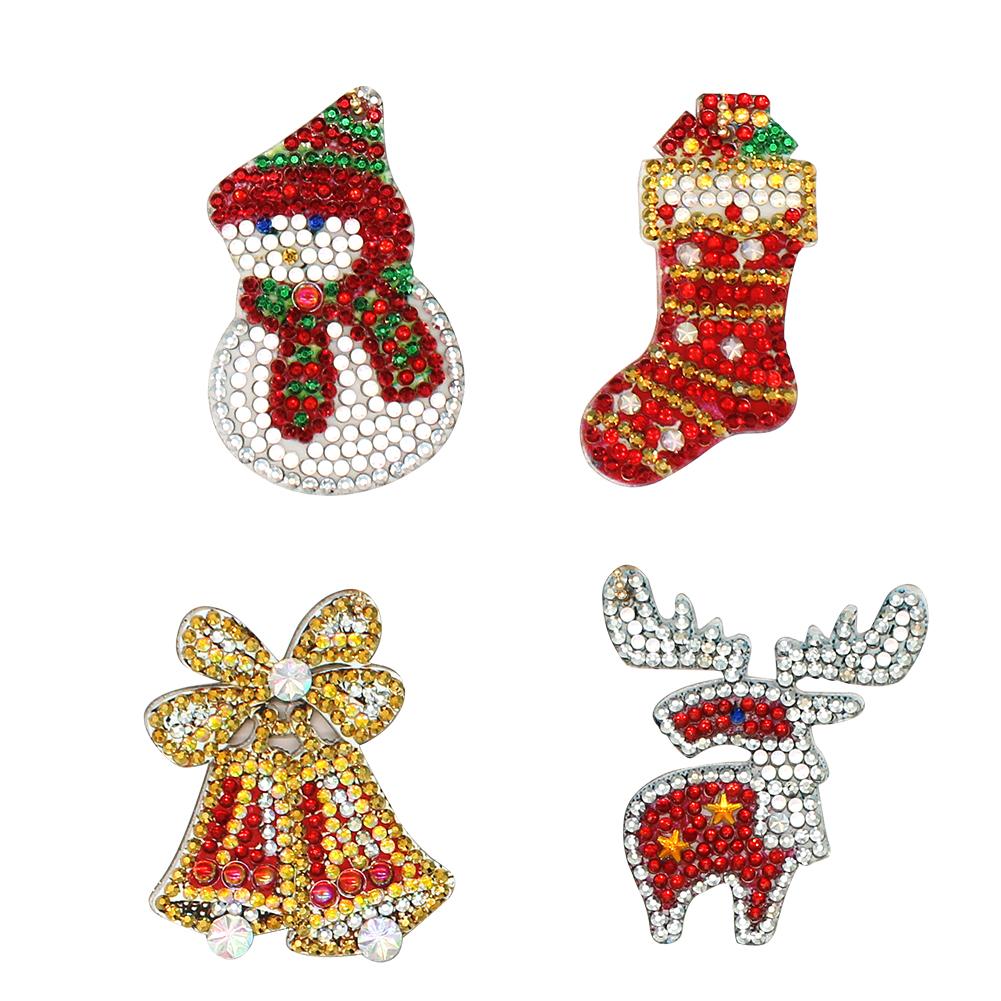 

4pcs Christmas Decorations-DIY Creative Diamond Keychain, 501 Original