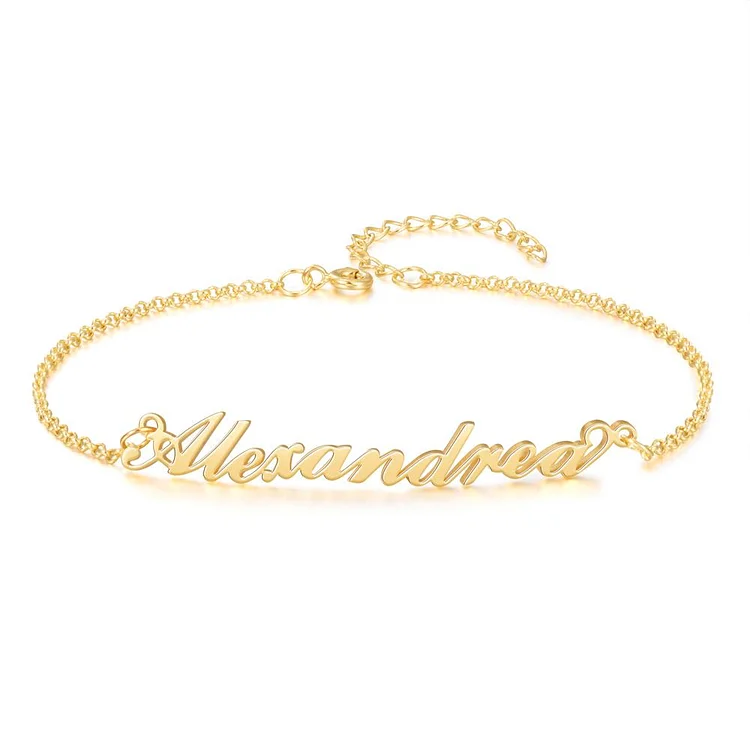 Custom Name Bracelets Personalized Name Bracelets Gold