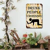 Drunk People Crossing - Metal Tin Signs(8*12Inch/12*16Inch)
