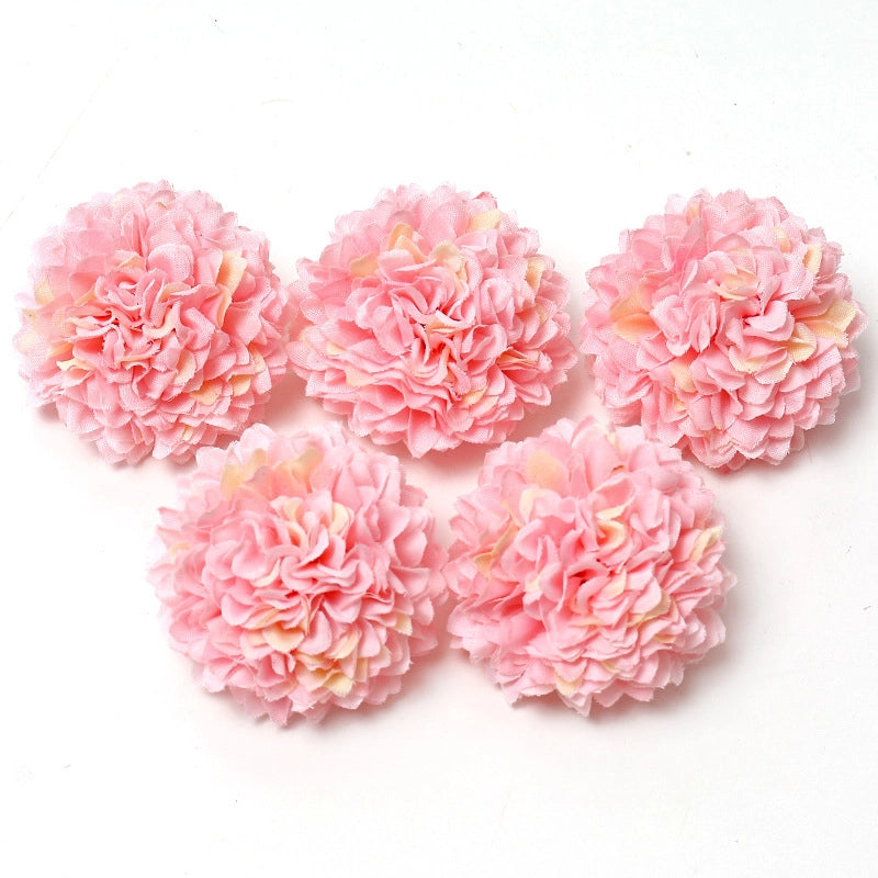 10 Pieces Pink Artificial Flower Wedding Shooting Props Handmade Diy Hair Accessories Decoration Flower Box Material
