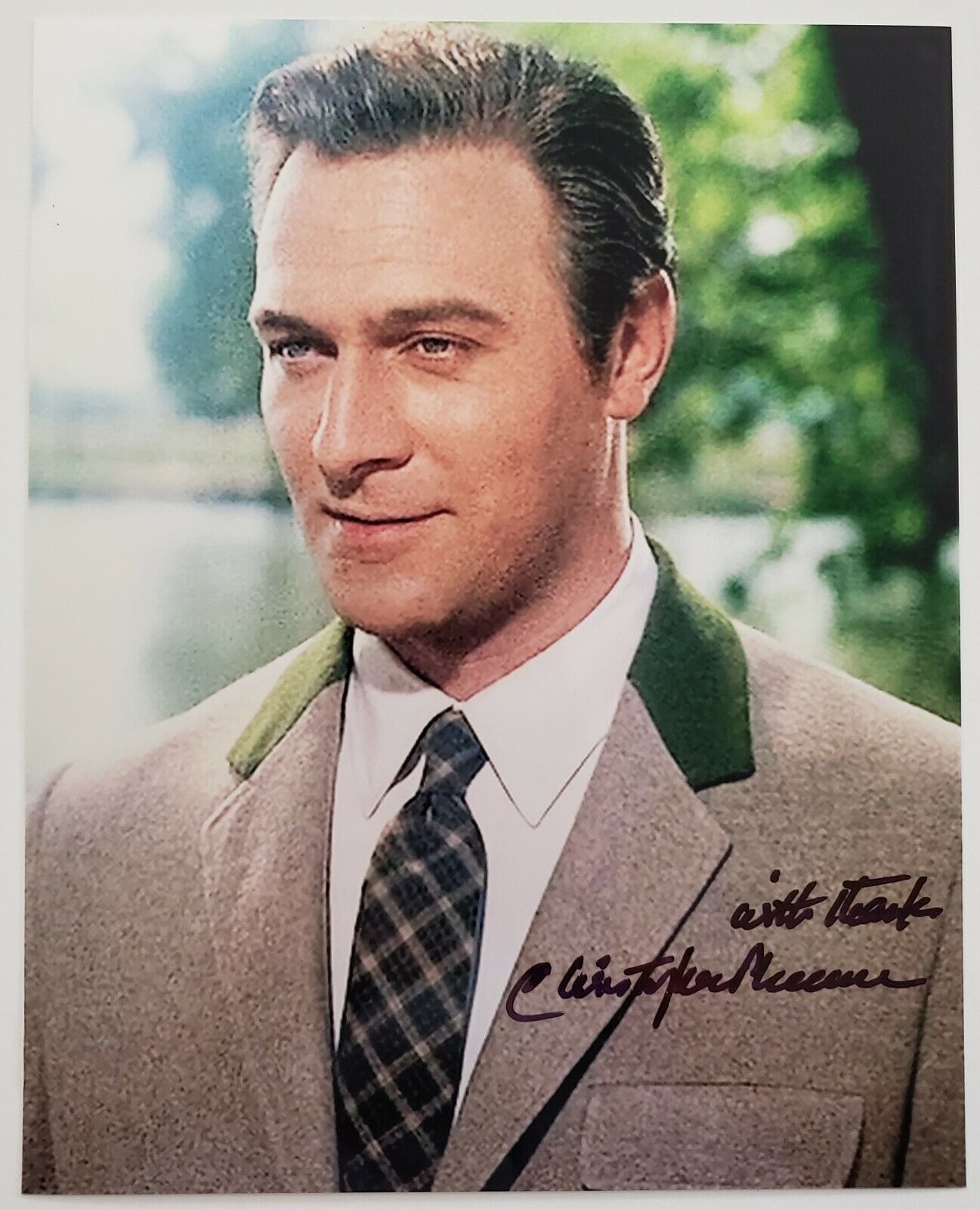 Christopher Plummer Signed 8x10 Metallic Photo Poster painting Actor Sound Of Music Up RAD