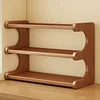 Table Organizer Shelf, Arc-Modeling, Small Countertop Storage Rack, Save Space, Multifunction Display Shelf, Open Tabletop BookShelf, for Home Decor