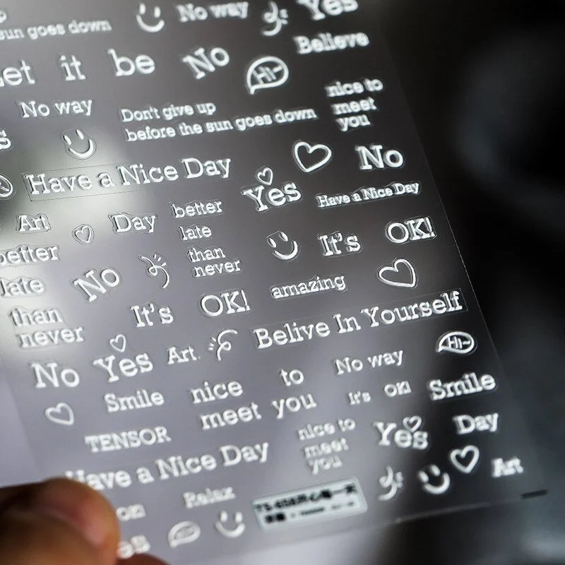 Churchf hop Style Grimace Black Style Stickers for Nails Butterfly Cartoon Animal Foil for Nails Sticker Art Decorations-Nail Inspo