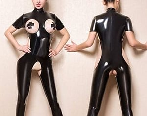 sexy catsuit lingerie Beautiful Woman Role Slave On Leash Stock Photo 184643900 main image 0