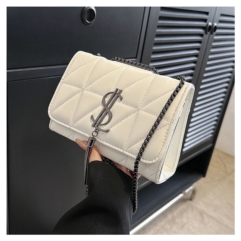Women’s Pu Leather Solid Color Basic Classic Style Square Magnetic Buckle Crossbody Bag Underarm Bag