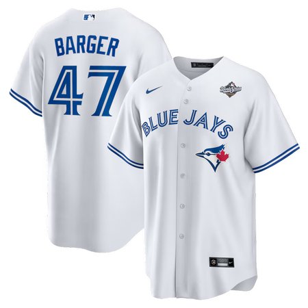 Youth Toronto Blue Jays #47 Addison Barger  White 2025 World Series Home Replica Player Jersey