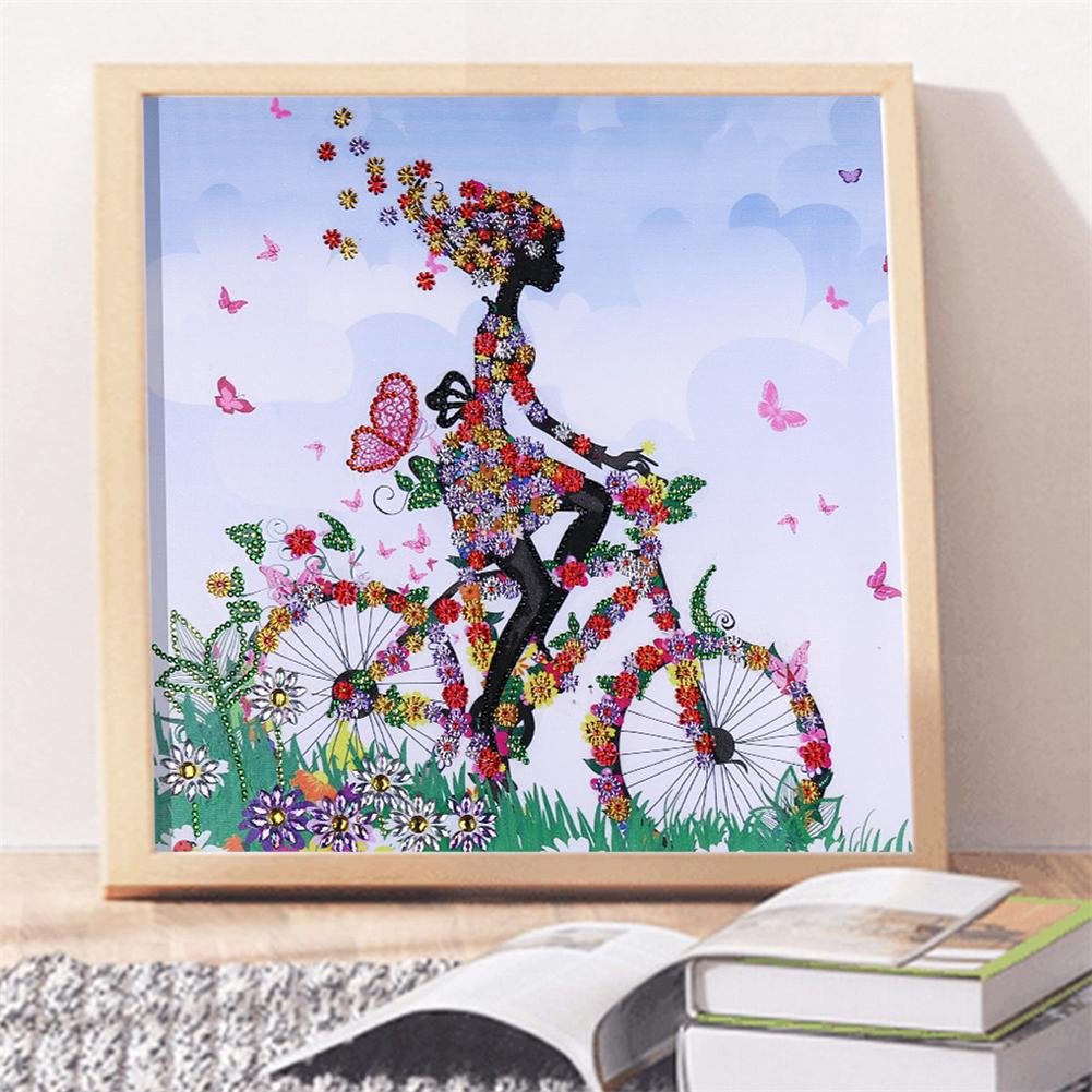 fille a la bicyclette peinture