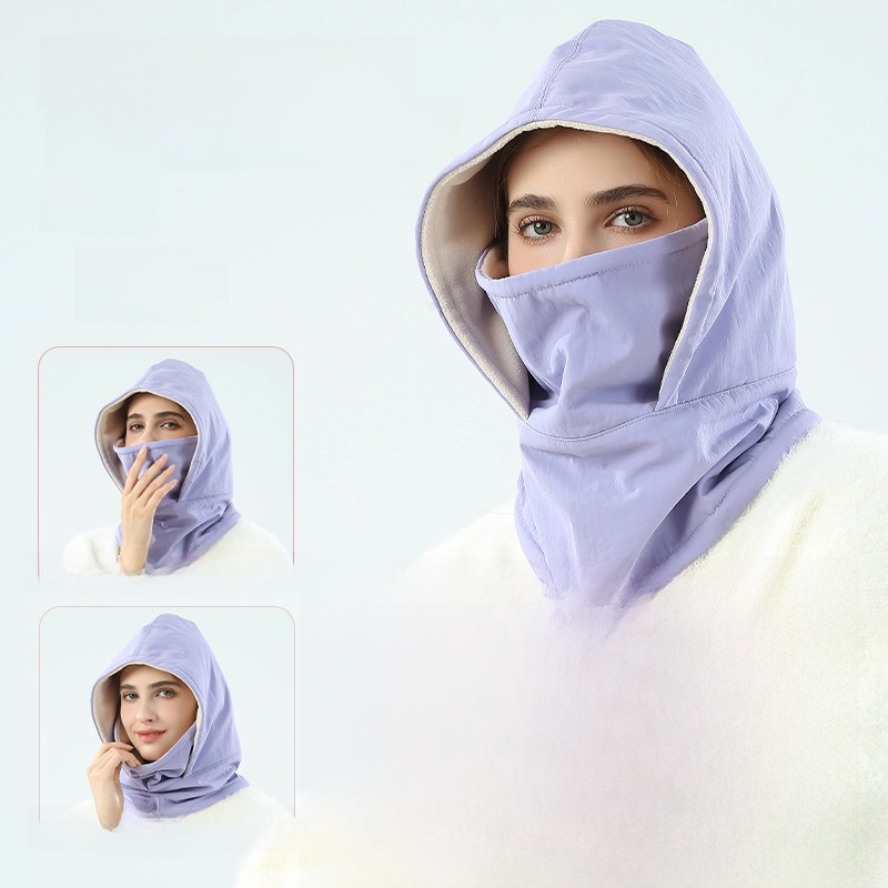 Ski Hat Head Cover Polar Fleece Scarf Scarf Face Protection Neck Integrated Cycling Cold-proof Outdoor Sports Warm