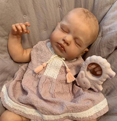  20'' Anne Realistic Reborn Baby Girl Sleeping Newborn Baby Dolls with "Heartbeat" and Coos - Reborndollsshop®-Reborndollsshop®