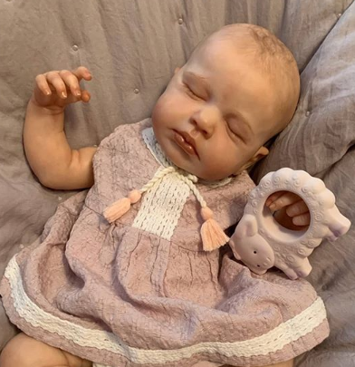  20'' Anne Realistic Reborn Baby Girl Sleeping Newborn Baby Dolls with "Heartbeat" and Coos - Reborndollsshop.com®-Reborndollsshop®