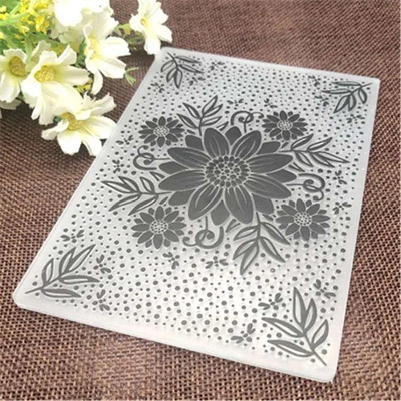 Flower print DIY Plastic Embossing Folders for DIY Scrapbooking Paper Craft/Card Making Decoration Supplies