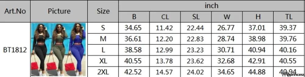 Autumn Blue Off Shoulder Long Sleeve Crop Top and Slim Pants Set