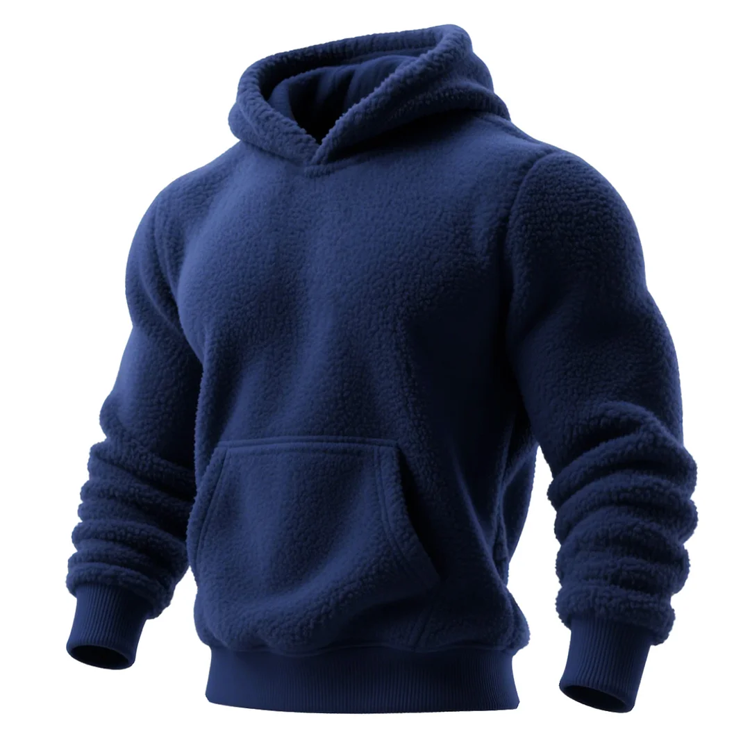 Cozy Hooded Sweatshirt for Winter - Stylish and Warm Pullover with Fuzzy Texture-inspireuse
