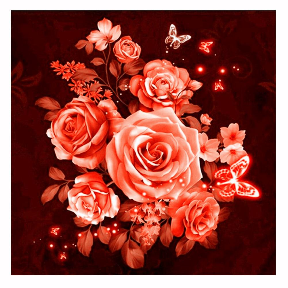 

Rose - Special Shaped Diamond Painting - 30*30CM, Orange, 501 Original