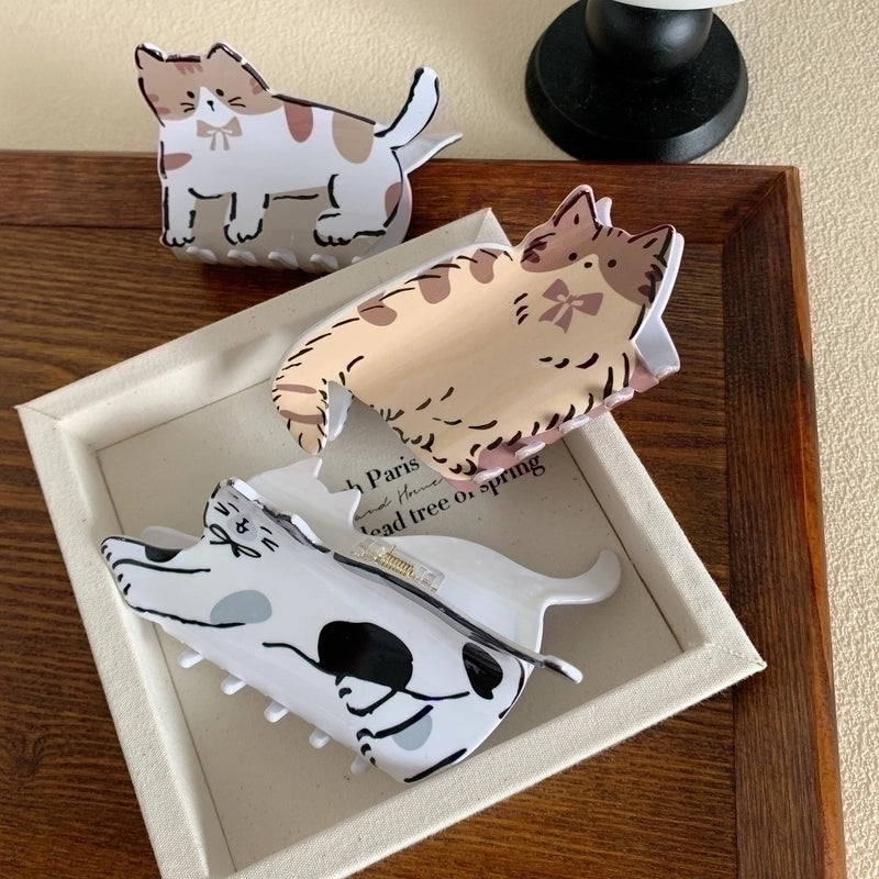 Women’s Cute Dog Cat Arylic Hair Claws