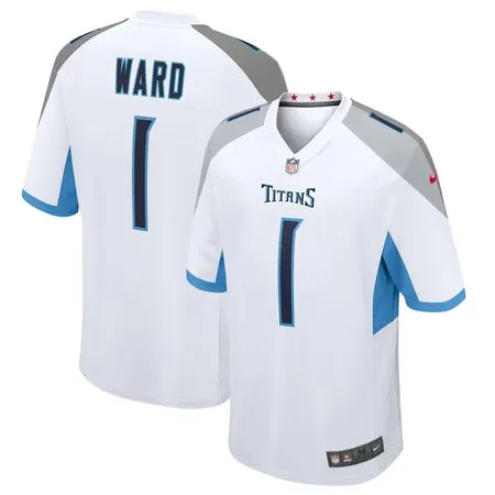 Youth Tennessee Titans #1 Cameron Ward  White 2025 NFL Draft First Round Pick Game Jersey