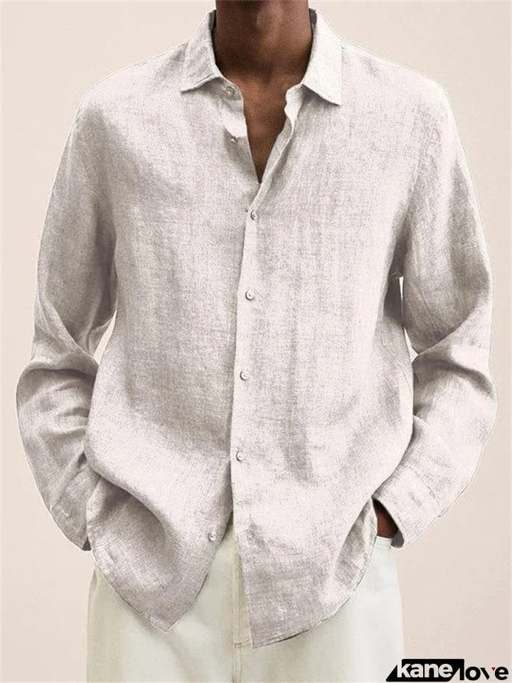 Mens Leisure Button Down Extra Soft Lapel Shirt for Summer