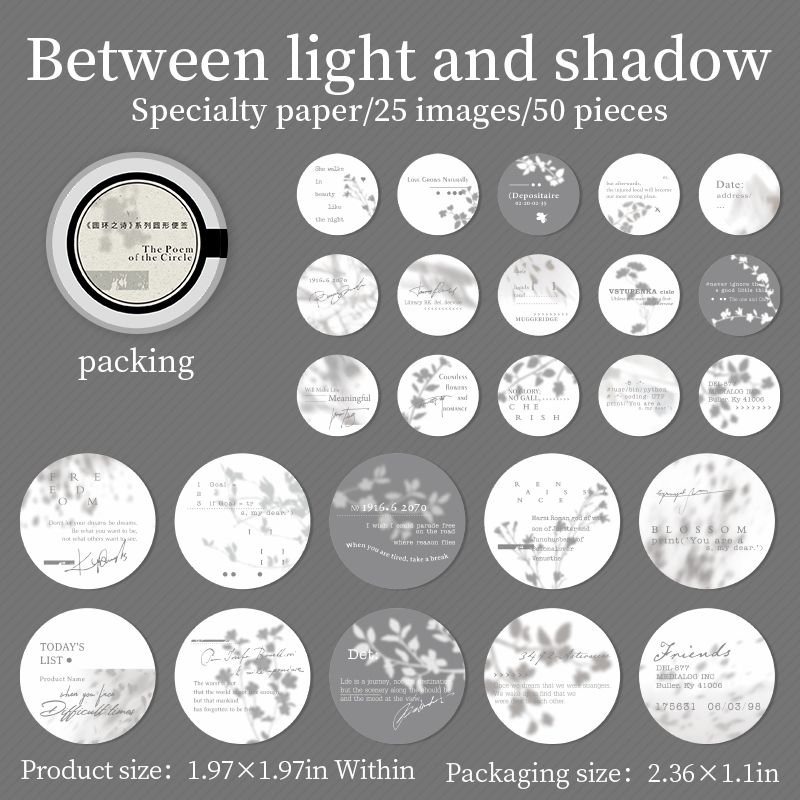 Memo Pad - The Poem of The Ring Series Vintage Round Flower Label