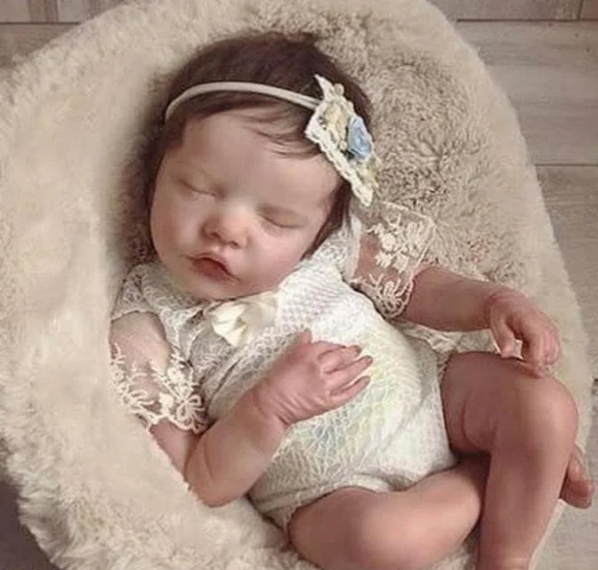 New Reborn 17inches Truly Weighted Asleep Silicone Baby Girl Doll Nadalina, Special Gift for Kids 2023 -Creativegiftss® - [product_tag] Creativegiftss®