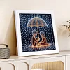 5D DIY Partial Special Shaped Drill Diamond Painting Kit Girl Decor With Frame Kit 18x18cm