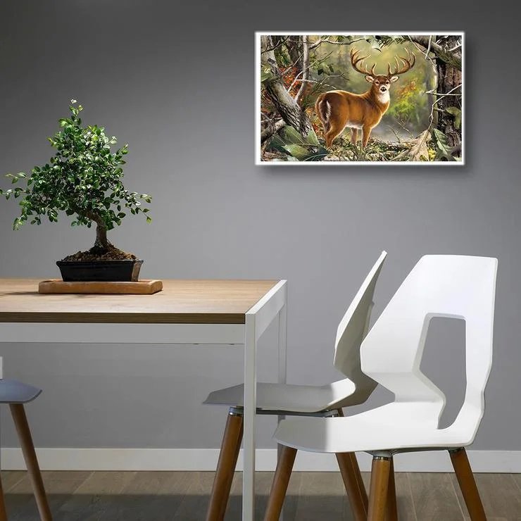 Diamond Painting - Full Round Drill - Deer in Forest(30*40cm)