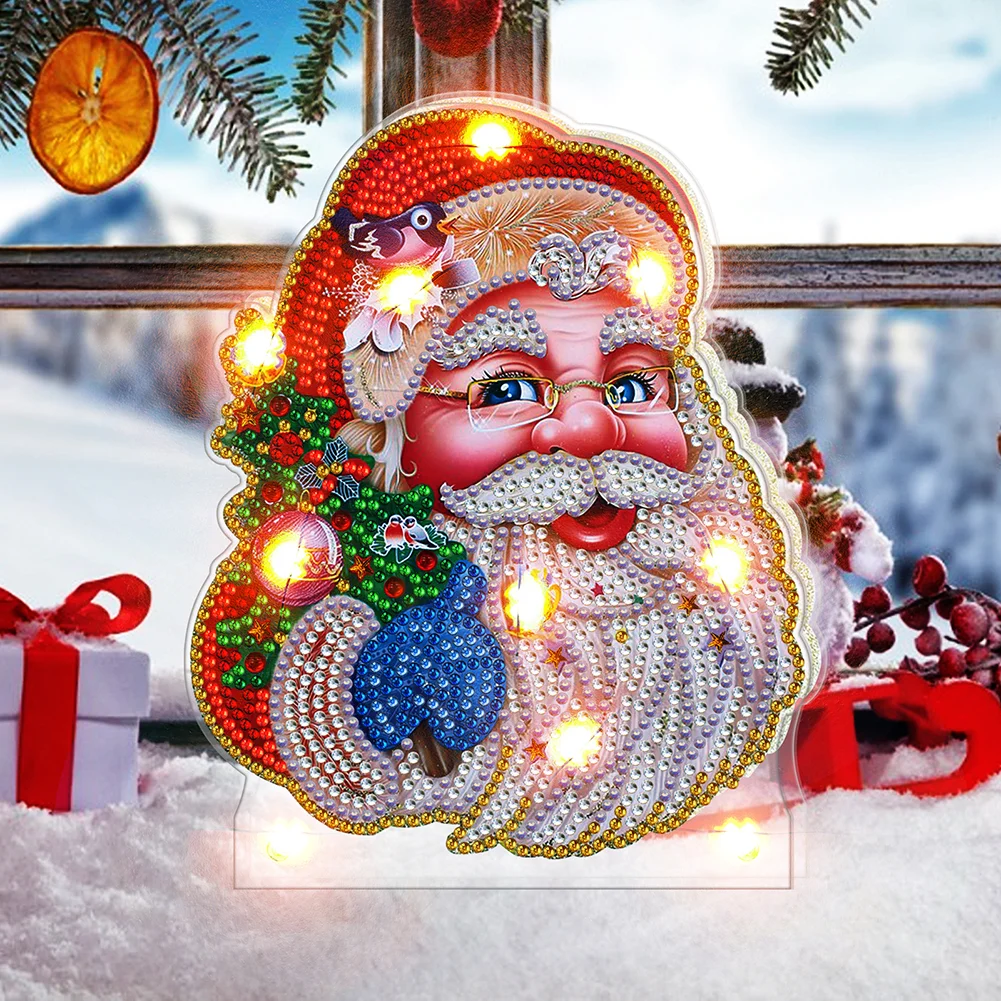 DIY Diamond Painting Nightlight Drilling Lamp - Santa