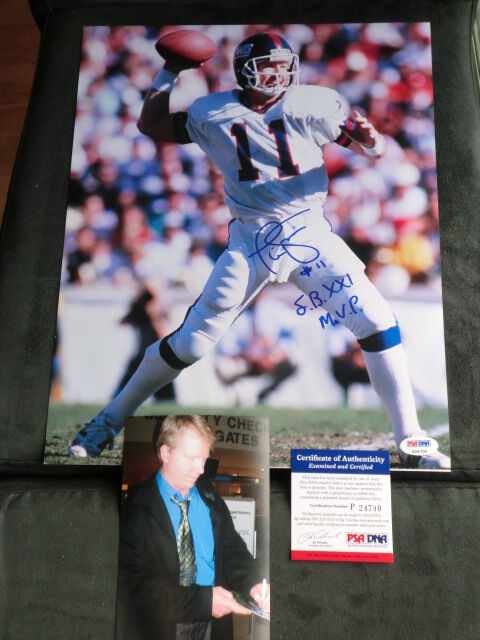 Phil Simms Hot! signed New York Giants SB MVP 11x14 Photo Poster painting PSA/DNA cert PROOF!!